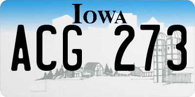 IA license plate ACG273