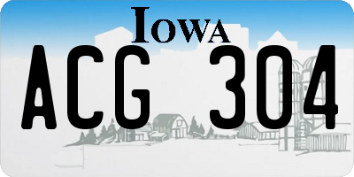 IA license plate ACG304