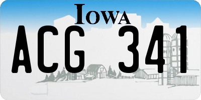 IA license plate ACG341