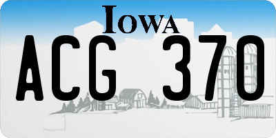IA license plate ACG370