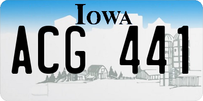 IA license plate ACG441