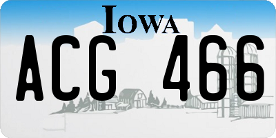 IA license plate ACG466