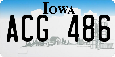 IA license plate ACG486