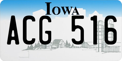 IA license plate ACG516