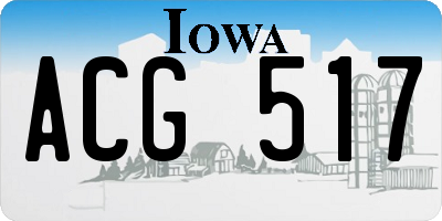 IA license plate ACG517