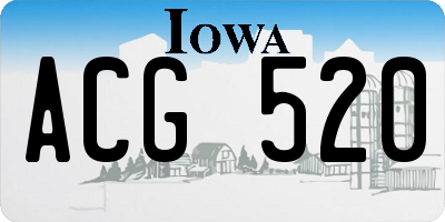 IA license plate ACG520