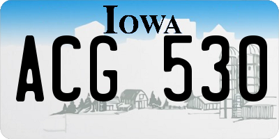IA license plate ACG530