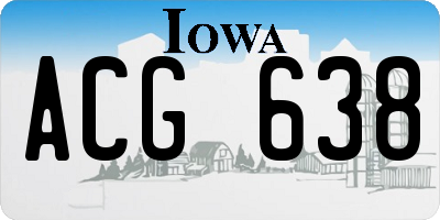 IA license plate ACG638