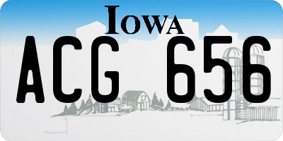 IA license plate ACG656