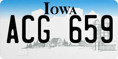 IA license plate ACG659