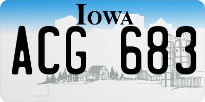 IA license plate ACG683