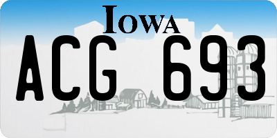 IA license plate ACG693