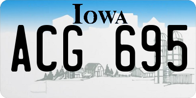 IA license plate ACG695