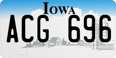 IA license plate ACG696