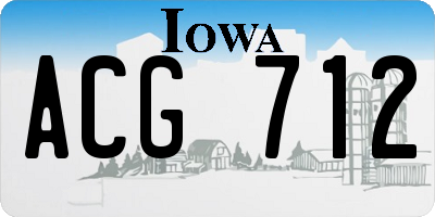 IA license plate ACG712