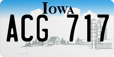 IA license plate ACG717