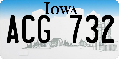 IA license plate ACG732