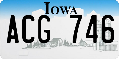 IA license plate ACG746