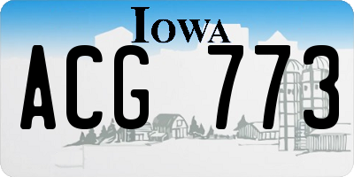 IA license plate ACG773