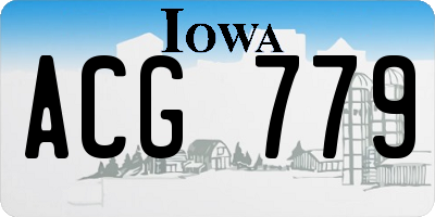 IA license plate ACG779
