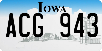 IA license plate ACG943