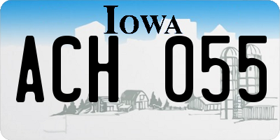IA license plate ACH055