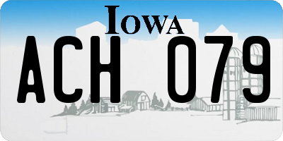 IA license plate ACH079