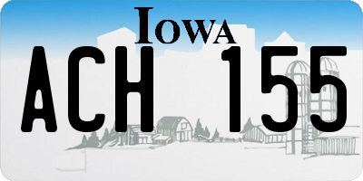 IA license plate ACH155
