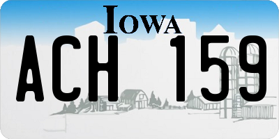 IA license plate ACH159