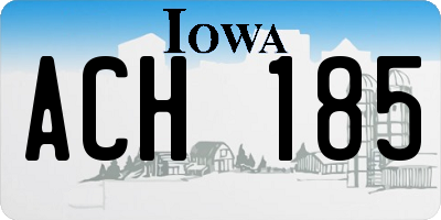 IA license plate ACH185
