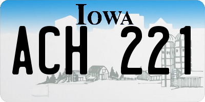 IA license plate ACH221