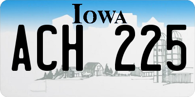 IA license plate ACH225