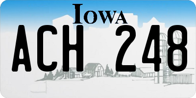IA license plate ACH248