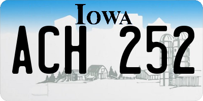 IA license plate ACH252