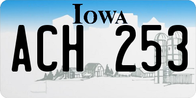 IA license plate ACH253