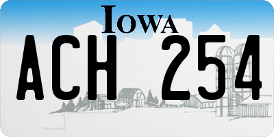IA license plate ACH254