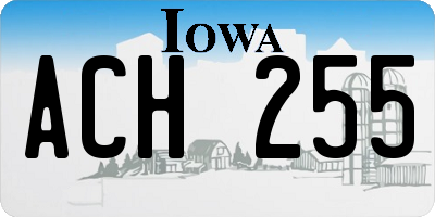 IA license plate ACH255