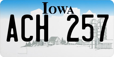 IA license plate ACH257