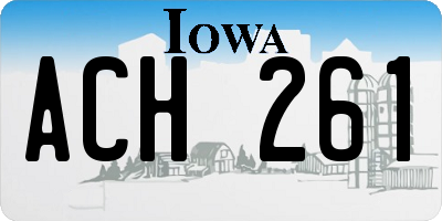 IA license plate ACH261