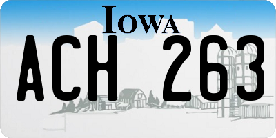 IA license plate ACH263