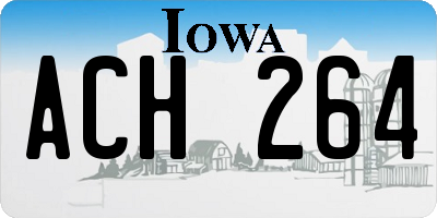 IA license plate ACH264
