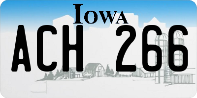 IA license plate ACH266