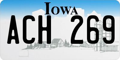 IA license plate ACH269