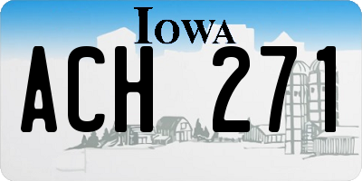 IA license plate ACH271