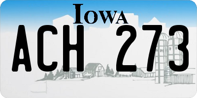 IA license plate ACH273