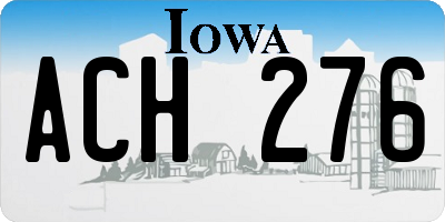 IA license plate ACH276
