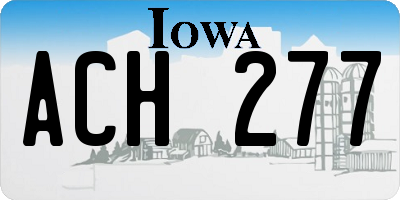 IA license plate ACH277