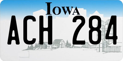 IA license plate ACH284