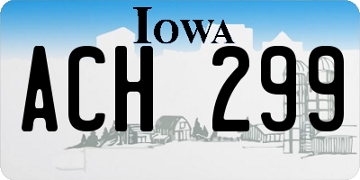 IA license plate ACH299