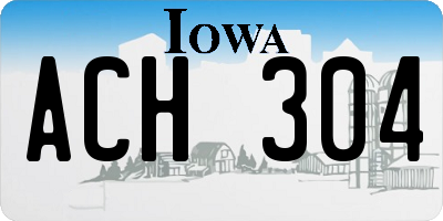 IA license plate ACH304